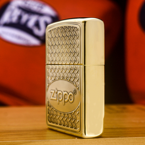 Zippo Chính Hãng Đồng Khối Khắc Logo Zippo Nổi