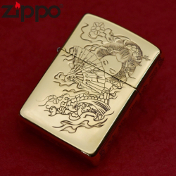 Zippo chính hãng đồng nguyên khoi khắc cô gái Geisha amor - Mã SP: ZPC4032 