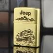 Zippo Chính Hãng Đồng Xước Khắc Hình Xe Jeep