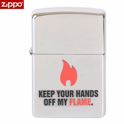 Zippo Chính Hãng In hình ngọn lửa keep your hand