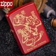 Zippo Chính Hãng Màu Đỏ Khắc Hình 3 Chú Khỉ 3 Không