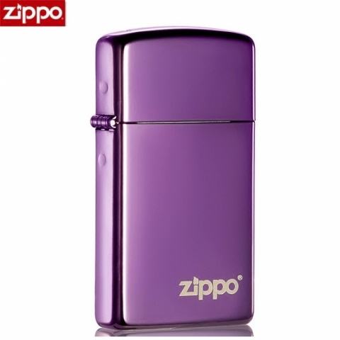 Bật Lửa Zippo Bản Nhỏ Sơn Màu Tím - Logo Zippo 28124ZL – Zippo Slim® High Polish Purple Zippo Logo