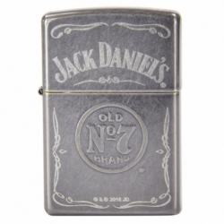 Zippo Chính Hãng Màu Xám Hình Rượu Vang Jack Daniel - Mã SP: ZPC1330
