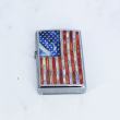 Bật Lửa Zippo Màu Trắng Xước In Ẩnh Lá Cờ Mỹ - SKU 49145 – Zipppo Rietveld American Flag Brushed Chrome