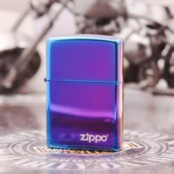 Bật Lửa Zippo Sơn Màu Xanh Ánh Tím - Logo Zippo SKU 29899ZL – Zippo High Polish Indigo Zippo Logo - Mã SP: ZPC2892