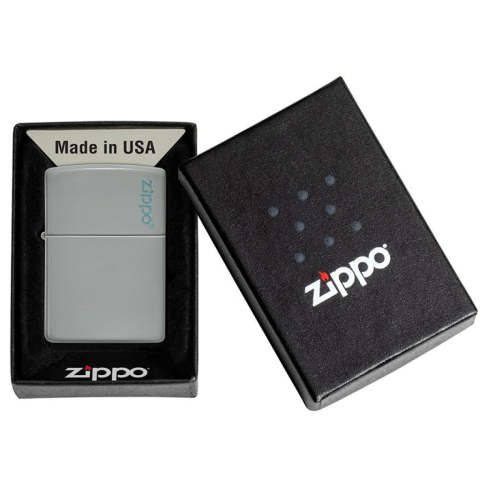 Zippo Classic Flat Grey Zippo Logo – 49452Zl