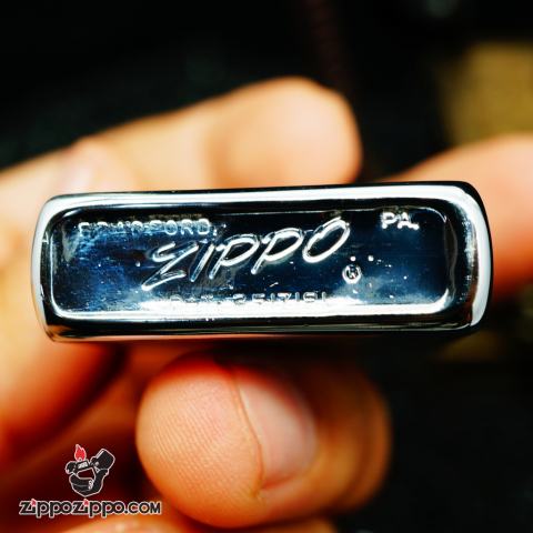 Zippo cổ chrome bạc xước sản xuất 1963