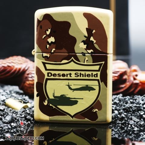 Zippo cổ dàn ri Desert Shield 1989