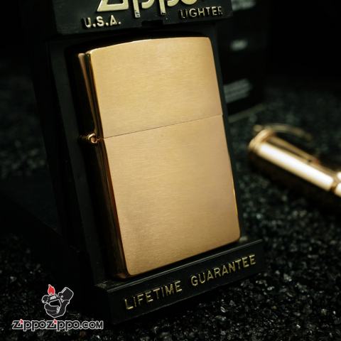 ZIPPO CỔ ĐỒNG NGUYÊN KHỐI BẢN XƯỚC MẠ VÀNG HỒNG SẢN XUẤT NĂM 1998
