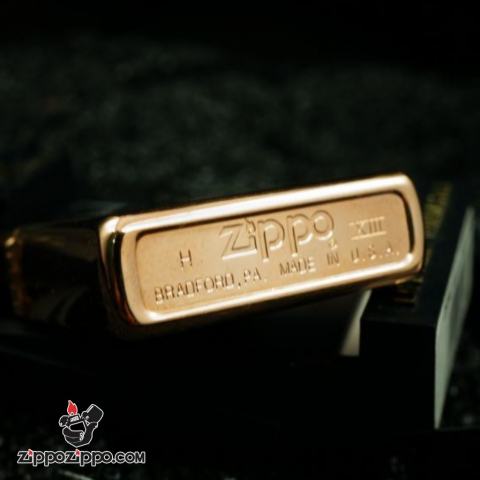 ZIPPO CỔ ĐỒNG NGUYÊN KHỐI MẠ VÀNG HỒNG SẢN XUẤT NĂM 1997