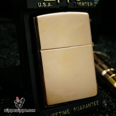 ZIPPO CỔ ĐỒNG NGUYÊN KHỐI MẠ VÀNG HỒNG SẢN XUẤT NĂM 1997