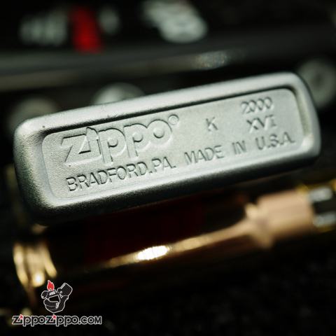 ZIPPO Cổ Mạ Chrome In Logo Kiểm Lâm NEW YORK Sản Xuất Năm 2000