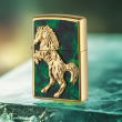 Bật lửa zippo Ngựa Mạ Vàng  2026 - Zippo CZA-3-28 – Zippo Year of the Horse 2026 Gold Plating Asia Limited Edition