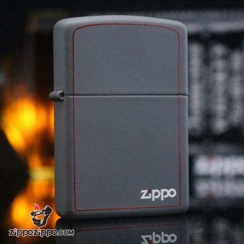 Zippo đời la mã sản xuất năm 1994 xám viền đỏ
