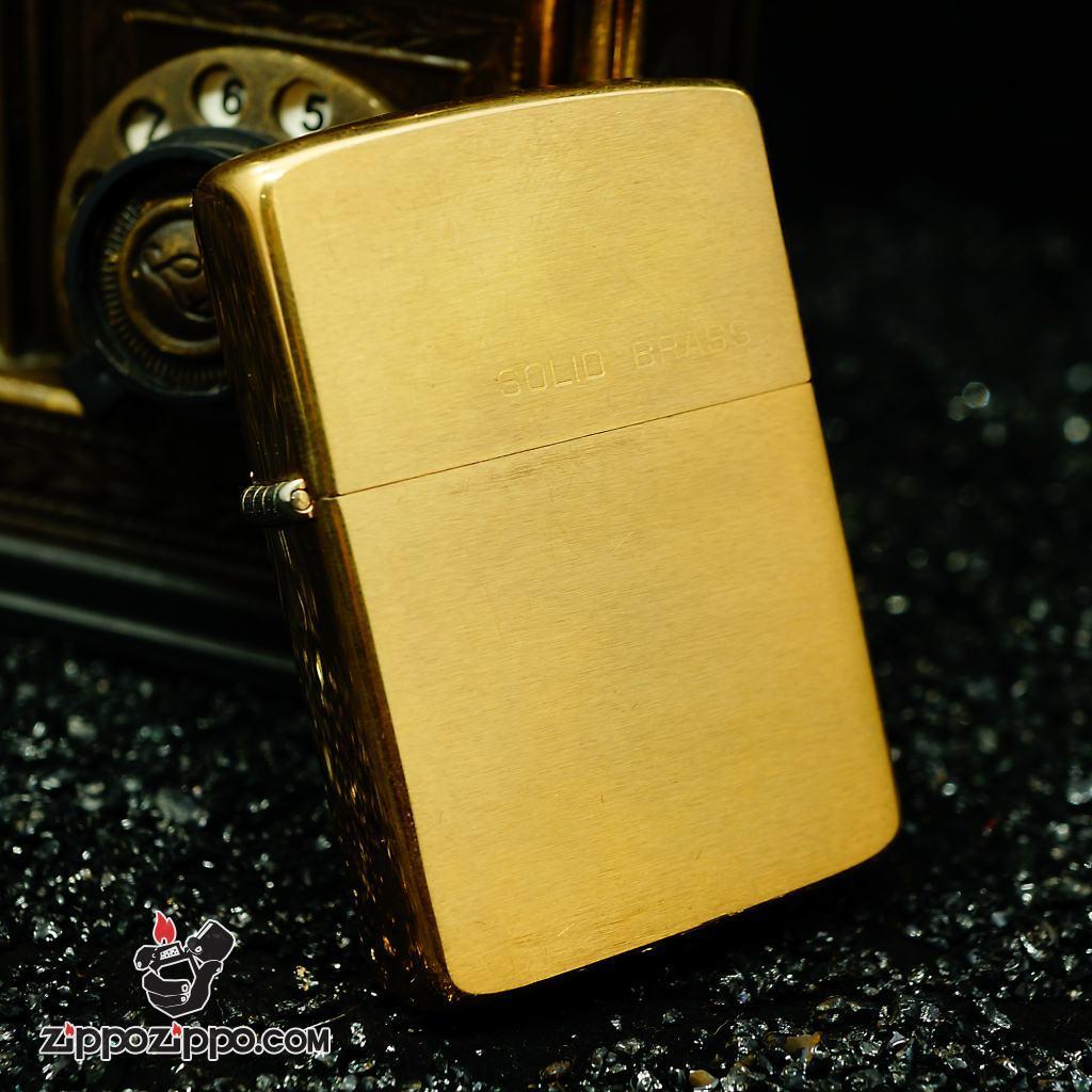 Zippo La mã đồng xước solid brass1932-1985