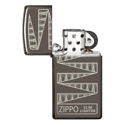 Zippo Slim Black Ice 65th Anniversary Collectible – 49709