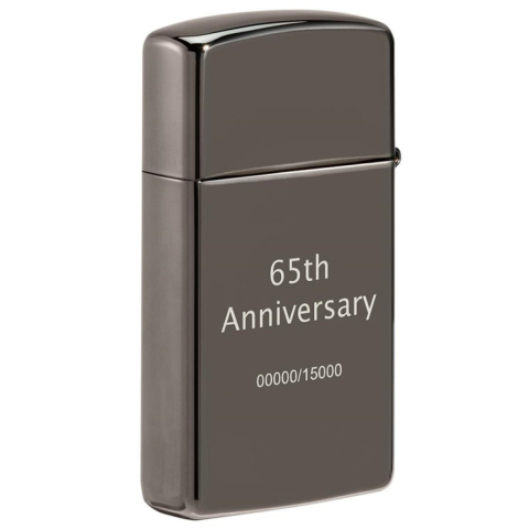 Zippo Slim Black Ice 65th Anniversary Collectible – 49709