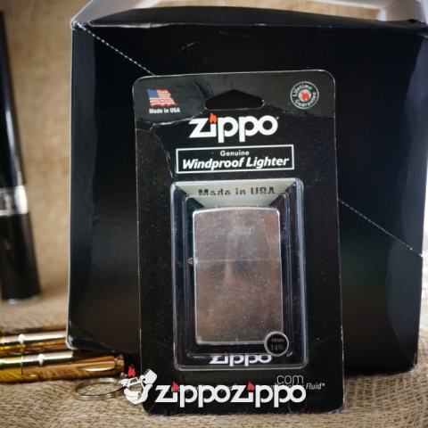 ZIPPO VỈ MÀU BẠC XƯỚC